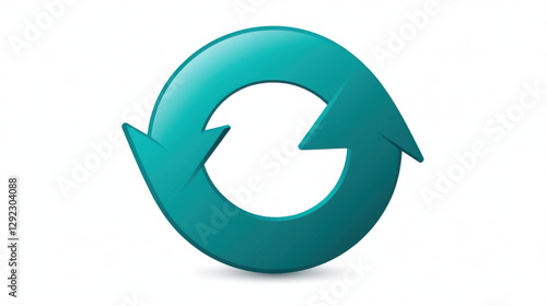 Free Download Refreshing circular arrow icon in bold green design, symbolizing renewal and continuity - GFXLoad