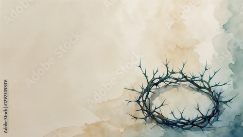 Crown of Thorns, Watercolor 