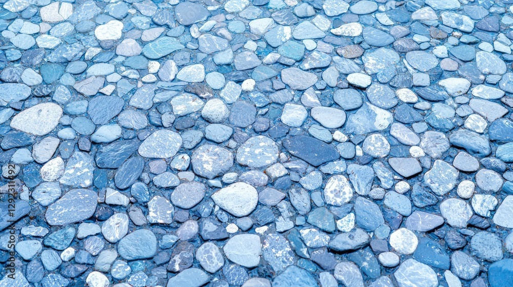 Blue Pebbled Pathway Surface Texture Blue Pebbled Pathway Surface Texture