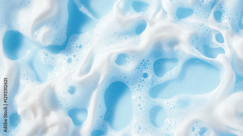 Abstract organic foam smears on blue background for creative design Abstract organic foam smears on blue background for creative design