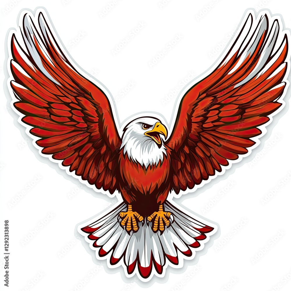 Obraz premium Soaring Eagle, Graphic Design