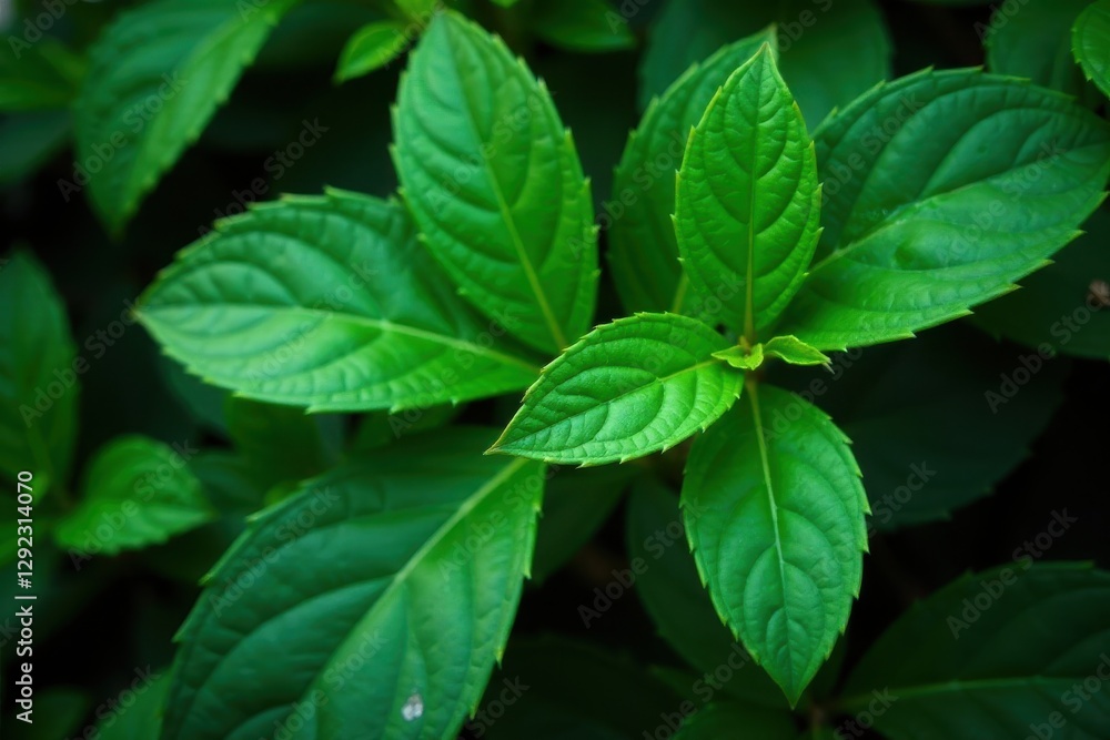 Deep emerald green leaves, dense growth, shadow play , natural, flora, forest Deep emerald green leaves, dense growth, shadow play , natural, flora, forest