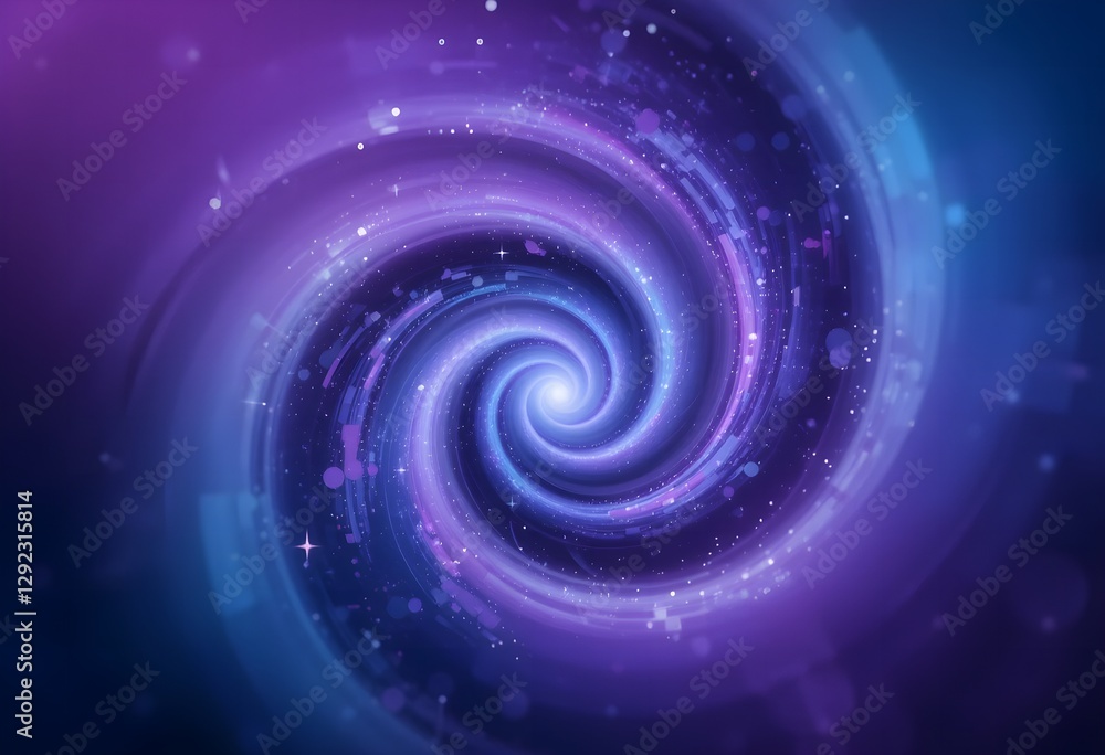 Abstract image of purple spiral gradient like galaxy Abstract image of purple spiral gradient like galaxy