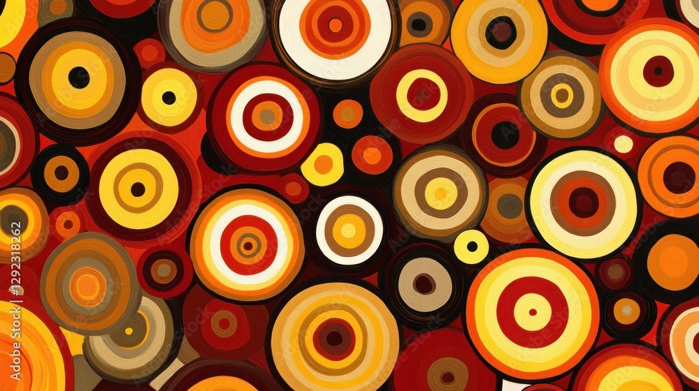 Abstract autumn circles design background Abstract autumn circles design background