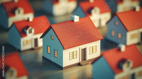 Suburban home, neighborhood, evening, development