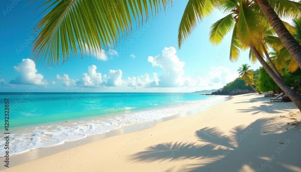 custom made wallpaper toronto digitalSun-kissed sand, turquoise waves, palm trees sway , ocean, beach