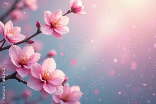 Wallpaper Mural Pastel swirls, blossoming flowers, soft focus, pastel spring, floral illustration, ethereal Torontodigital.ca