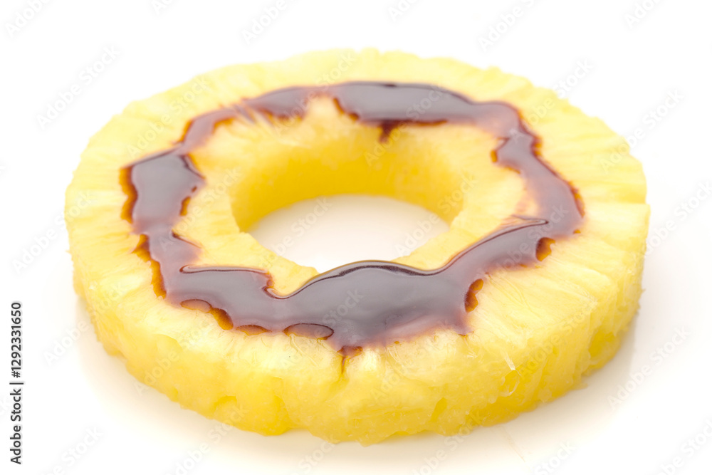 Delicious pineapple ring with sweet glaze perfect for desserts and tropical dishes Delicious pineapple ring with sweet glaze perfect for desserts and tropical dishes