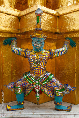 Photography statue at wat phra kaew bangkok thailand