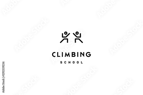 Template logo design solution for climbing club or school