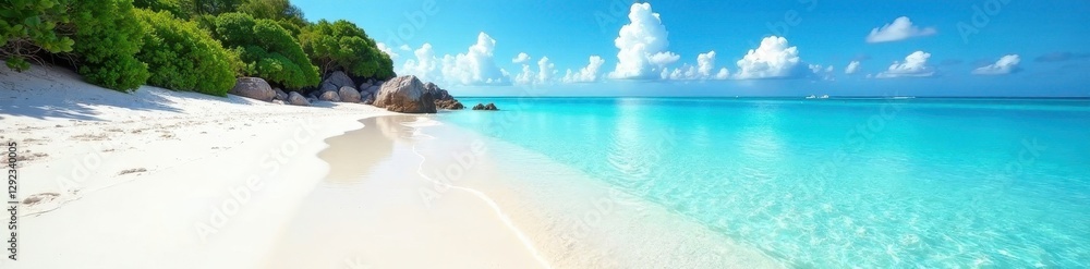 Azure shallows lap pristine white sand, sunlit clarity , oceanic, beach, sea Azure shallows lap pristine white sand, sunlit clarity , oceanic, beach, sea