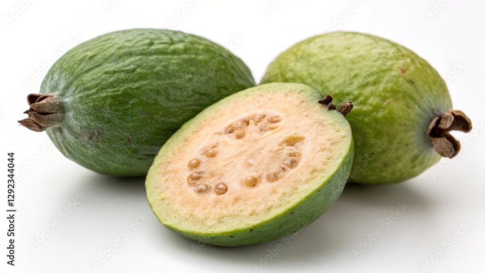 Feijoa Fruit, Whole and Sliced Feijoa Fruit, Whole and Sliced