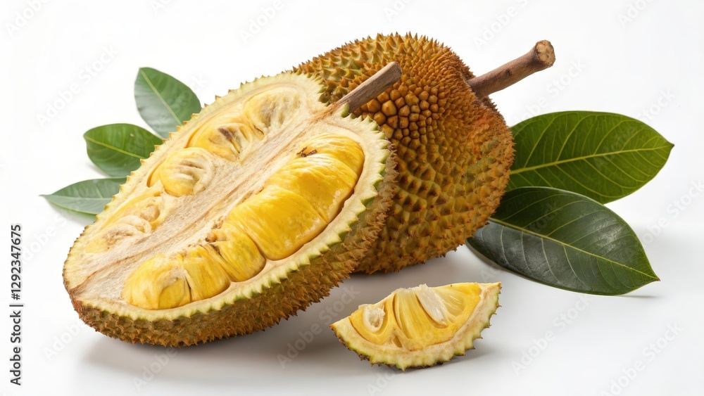 Fototapeta premium Jackfruit, Tropical Fruit, Cut Open, Studio Shot