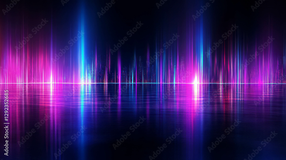 Neon light background with mystical atmosphere for digital design and creativity Neon light background with mystical atmosphere for digital design and creativity