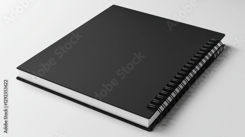 Wallpaper Mural Blank Spiral Notebook on a Minimalist Background for Creative Use Torontodigital.ca