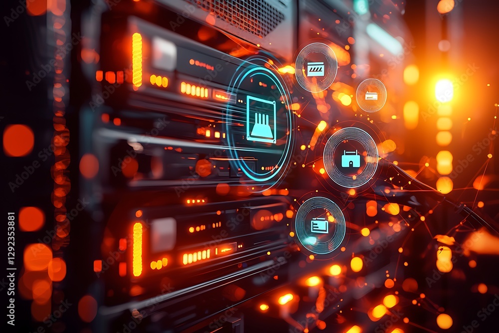 Obraz premium music instrument panel on digital screen