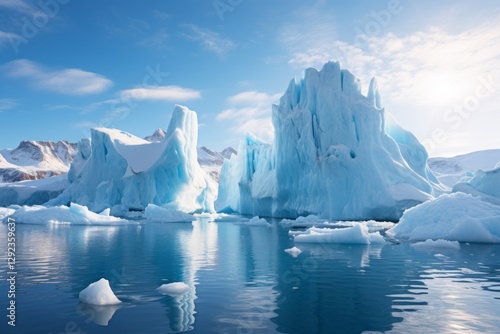 Wallpaper Mural Icebergs melting in the ocean Torontodigital.ca
