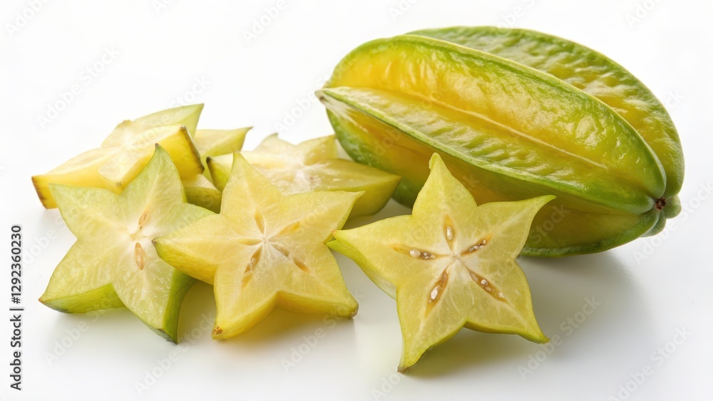 Star Fruit Slices and Whole Fruit Star Fruit Slices and Whole Fruit
