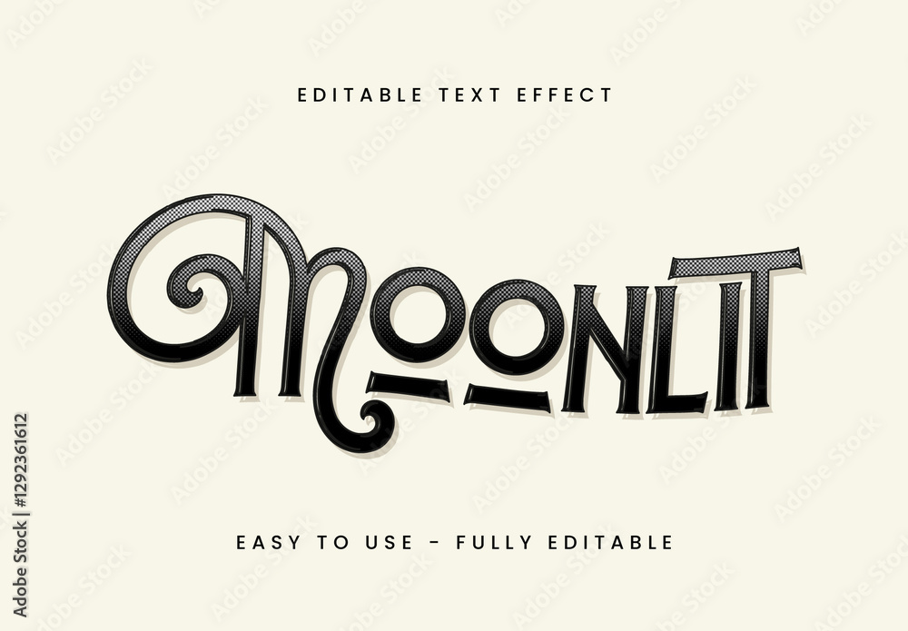 Beige Black Vintage Decorative Retro Elegant Text Effect Stock Template ...