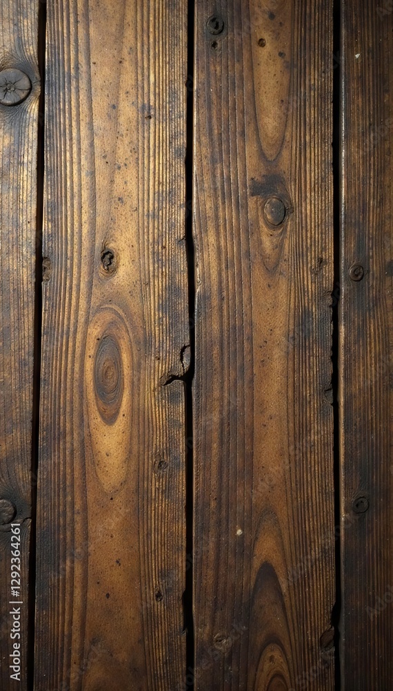 Empty rustic wooden table, showing cracks and texture, background, design Empty rustic wooden table, showing cracks and texture, background, design