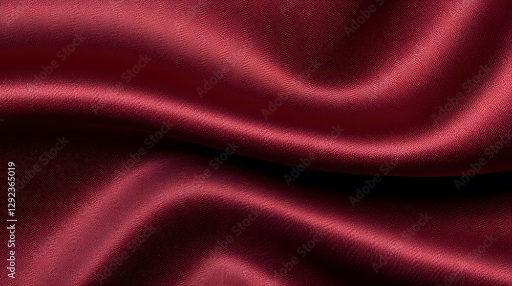Fototapeta premium A Maroon Silk Fabric Showing Delicate Folds and Softness