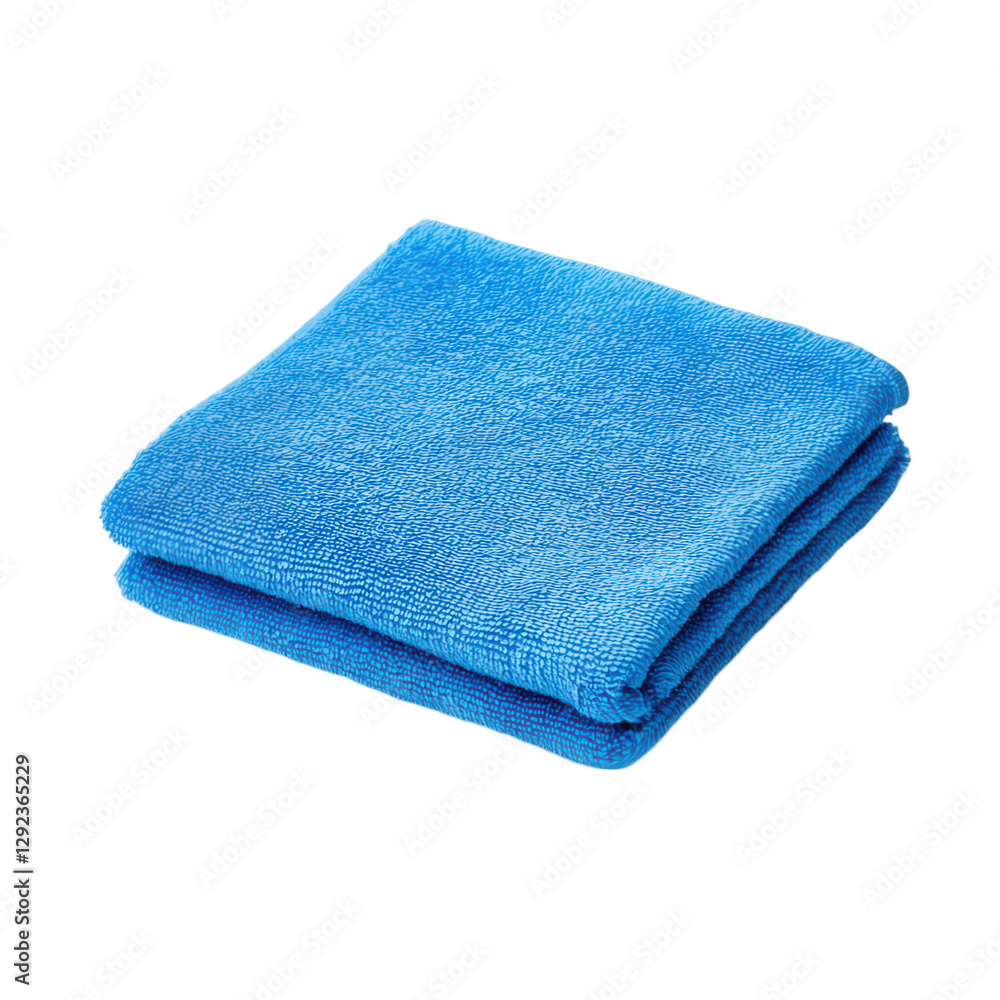 Soft blue microfiber cloth folded neatly for cleaning tasks at home or in commercial settings for efficient dusting and drying surfaces Soft blue microfiber cloth folded neatly for cleaning tasks at home or in commercial settings for efficient dusting and drying surfaces