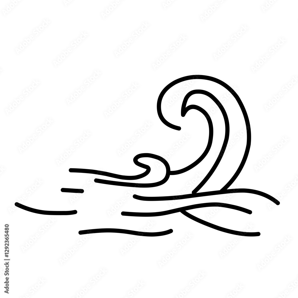 Obraz premium oriental wave illustration