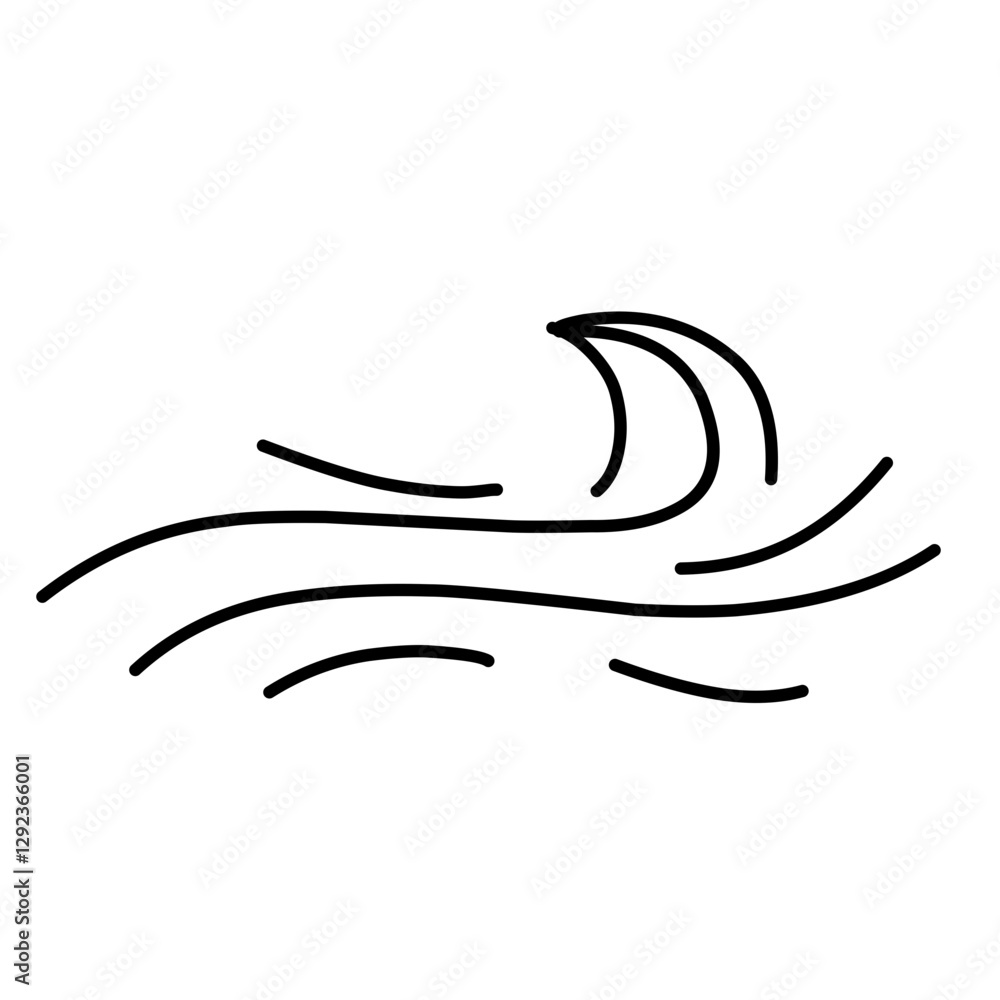 Obraz premium oriental wave illustration