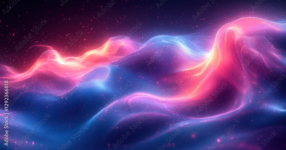 Vibrant Abstract Flowing Lines with Light Effects on Black Background Vibrant Abstract Flowing Lines with Light Effects on Black Background