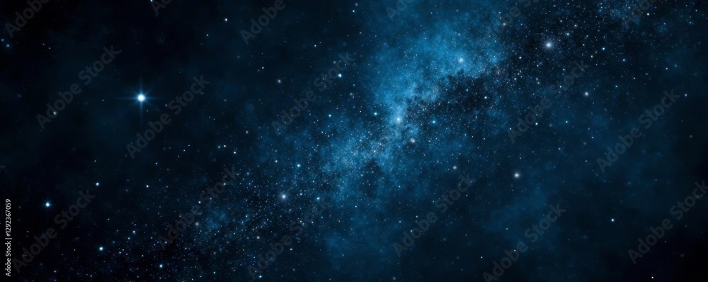 Fototapeta premium Obscured, dark, heavily scratched; fine white dust, faint starlight , white dust, grunge, dark surface