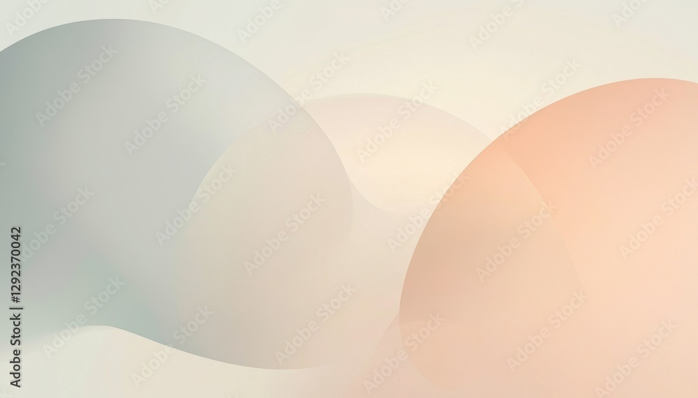 Abstract Pastel Background with Soft Circles and Fluid Shapes