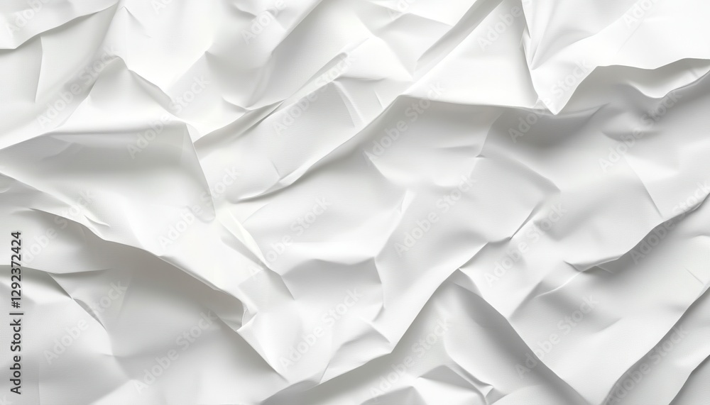 Abstract White Crumpled Tissue Paper Texture Background Abstract White Crumpled Tissue Paper Texture Background