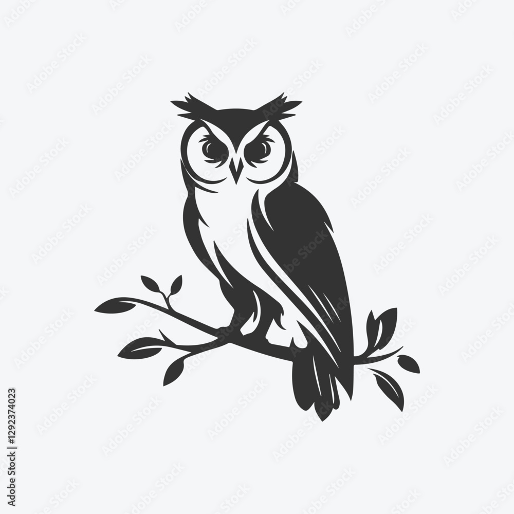 Fototapeta premium Elegant Owl Silhouette Design