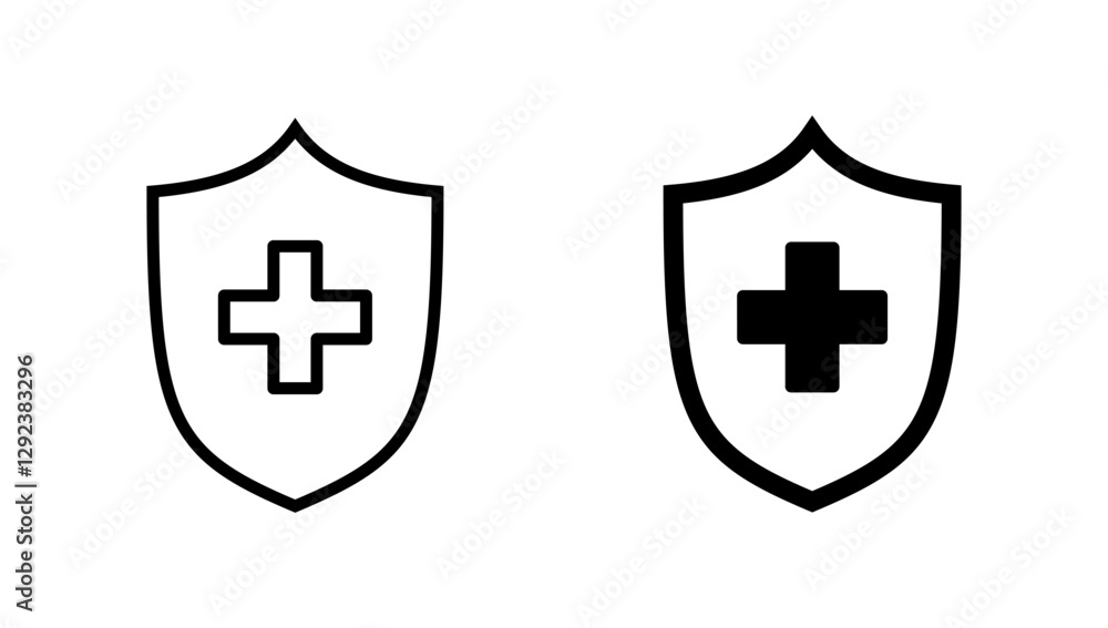 Fototapeta premium Health insurance icon vector. Insurance health document sign and symbol