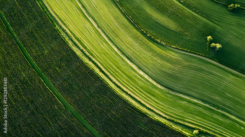Naklejka premium Close-Up Macro Shot of Green Leaf Texture in Natural Spring Garden