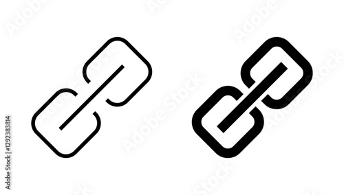 Link icon vector. Hyperlink chain sign and symbol