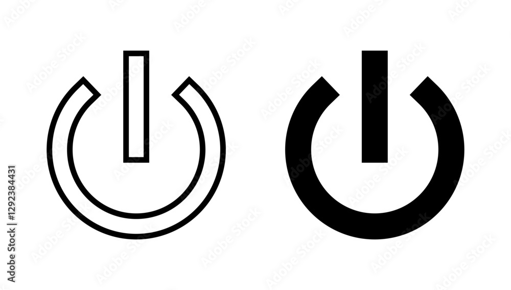 Power icon vector. Power Switch sign and symbol. Electric power Power icon vector. Power Switch sign and symbol. Electric power
