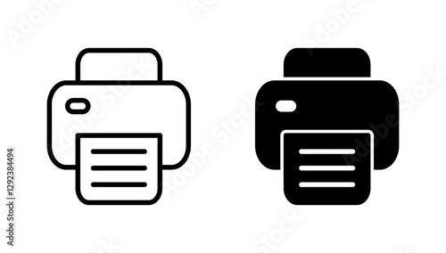 Print icon vector. printer sign and symbol