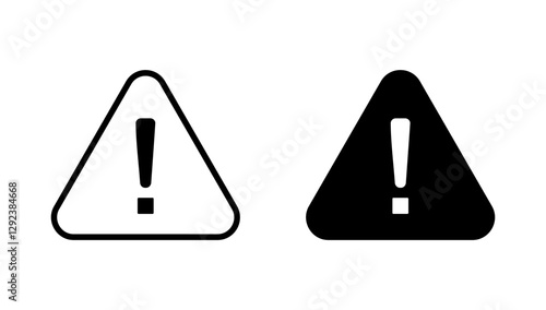 Exclamation danger icon vector. attention sign and symbol. attention sign