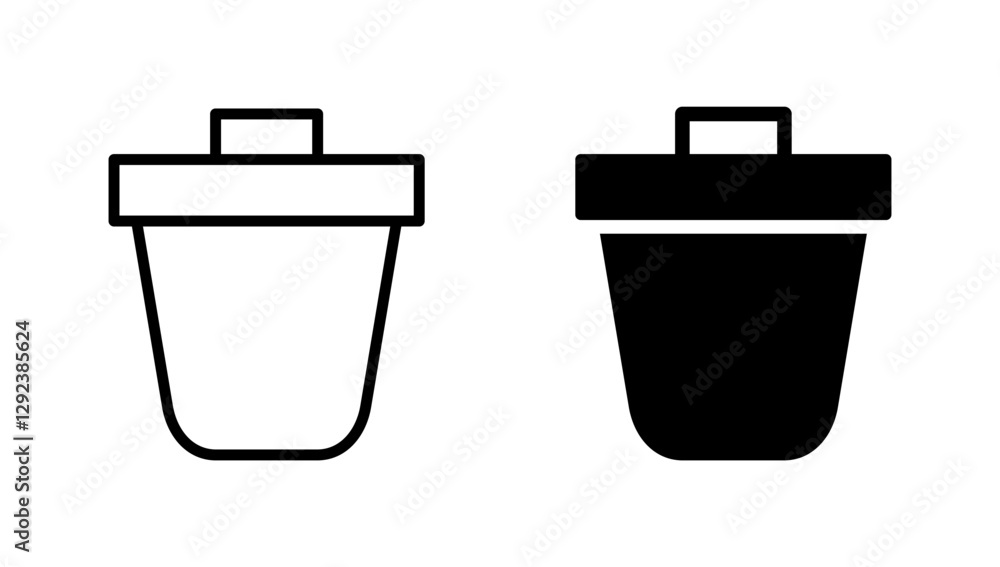 Trash icon vector. trash can icon. delete sign and symbol. Trash icon vector. trash can icon. delete sign and symbol.