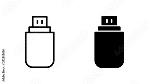 Usb icon vector. Flash disk sign and symbol. flash drive sign.