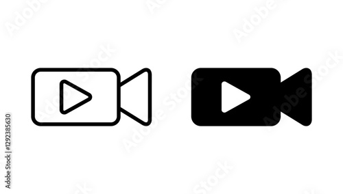 Video icon vector. video camera sign and symbol. movie sign. cinema