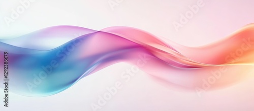 Wallpaper Mural Minimalist pastel wave light trails abstract design with gradient effect and harmonious colors Torontodigital.ca