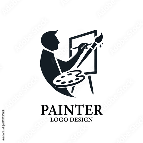 Painter Vector Logo Design