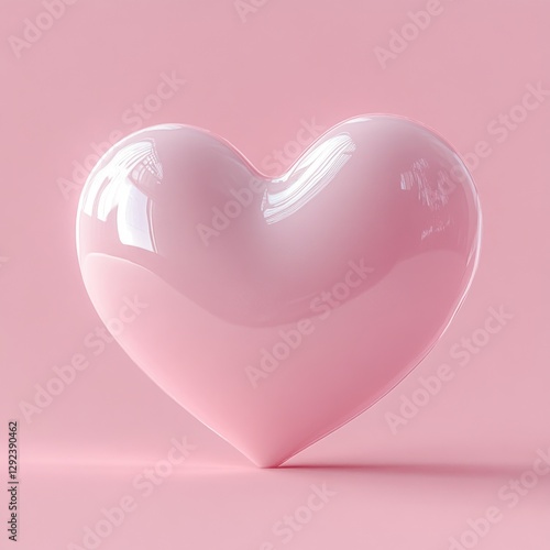 Minimalistic Heart Shaped Globs of Pink Cream on Soft Background with High Key Lighting