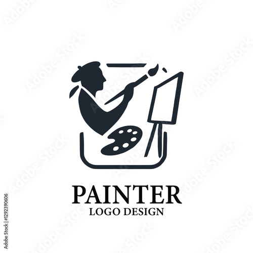 Painter Vector Logo Design