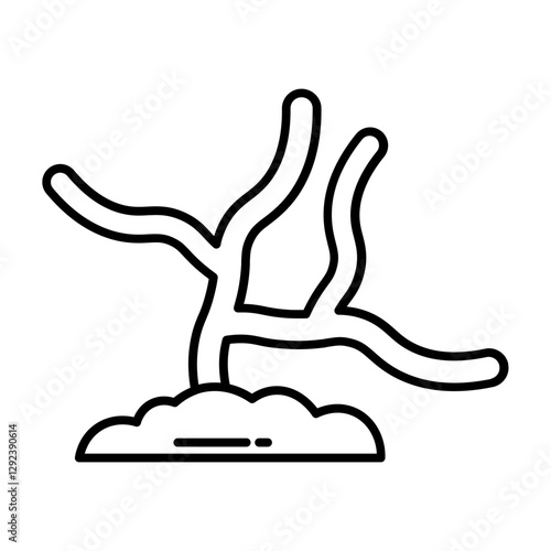 Coral Bleaching icon in outline style