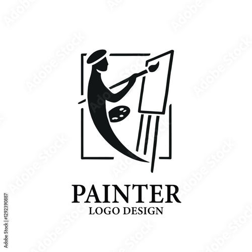 Painter Vector Logo Design
