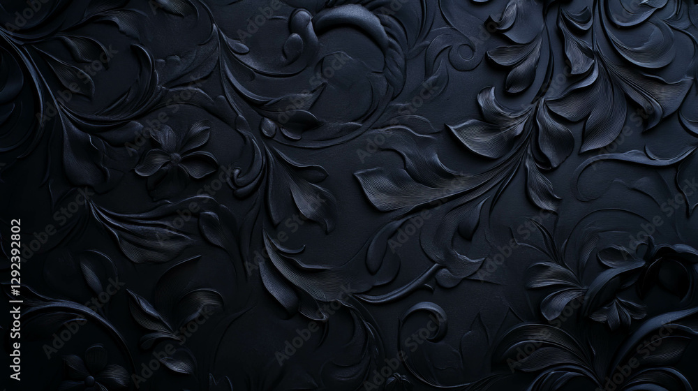 Intricate laser engraved patterns on black plastic surface for decorative design Intricate laser engraved patterns on black plastic surface for decorative design