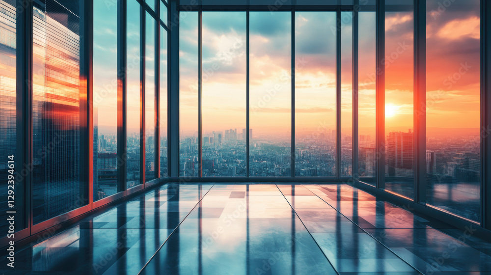 Fototapeta premium City skyline view beautiful ideas design decorating scenery landscape interior inspiration backdrop wallpaper background